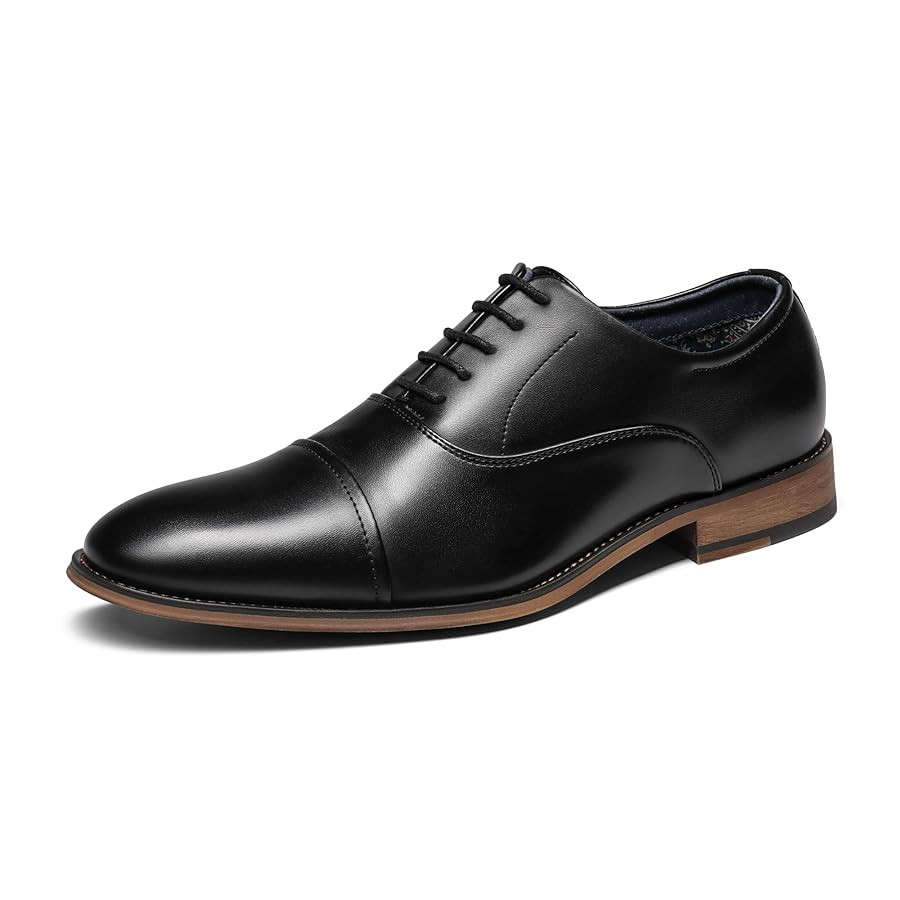 Bruno Marc Men's Lace Up Soft Cap-Toe Formal Dress Shoes | Amazon (US)