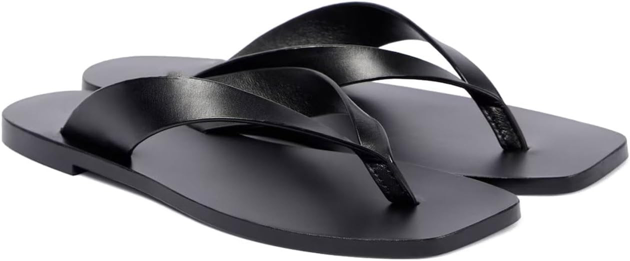 Flip Flops for Women Comfortable Square Toe Casual Beach Thong Sandals Slip On Dressy Flats Summe... | Amazon (US)