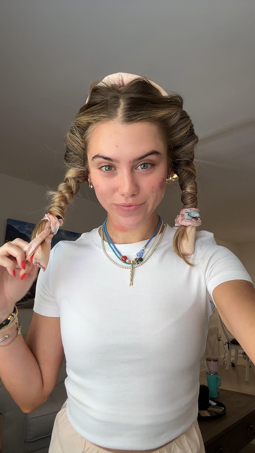 Kitsch Satin Heatless Curling Set - Heatless Hair Curlers to Sleep in - Heatless Curls Overnight - Heatless Curling Rod - No Heat Curls Overnight - Overnight Blowout Rods - Soft Hair Rollers. My greatest hair hack has got to be sleeping in a hair ribbon. This is what gives me my heatless hair curls. These curls are always bouncy, voluminous, shiny, and perfection that require absolutely zero heat, saving my hair on necessary, heat damage while still getting those desirable curls. I have lots of tutorials on how I put them in my hair saved my TikTok and Instagram @sloanevosen. TUTORIAL: https://www.tiktok.com/t/ZP8Y6b72q/ #hair #heatlesscurls #heatlesshair #heatlesswaves #hairstyles #hairhack #hairhealth #heatlesshairstyles #hairroutine #hairribbon #heatlesshaircurler 

#LTKBeauty #LTKmorningroutine #LTKgrwm