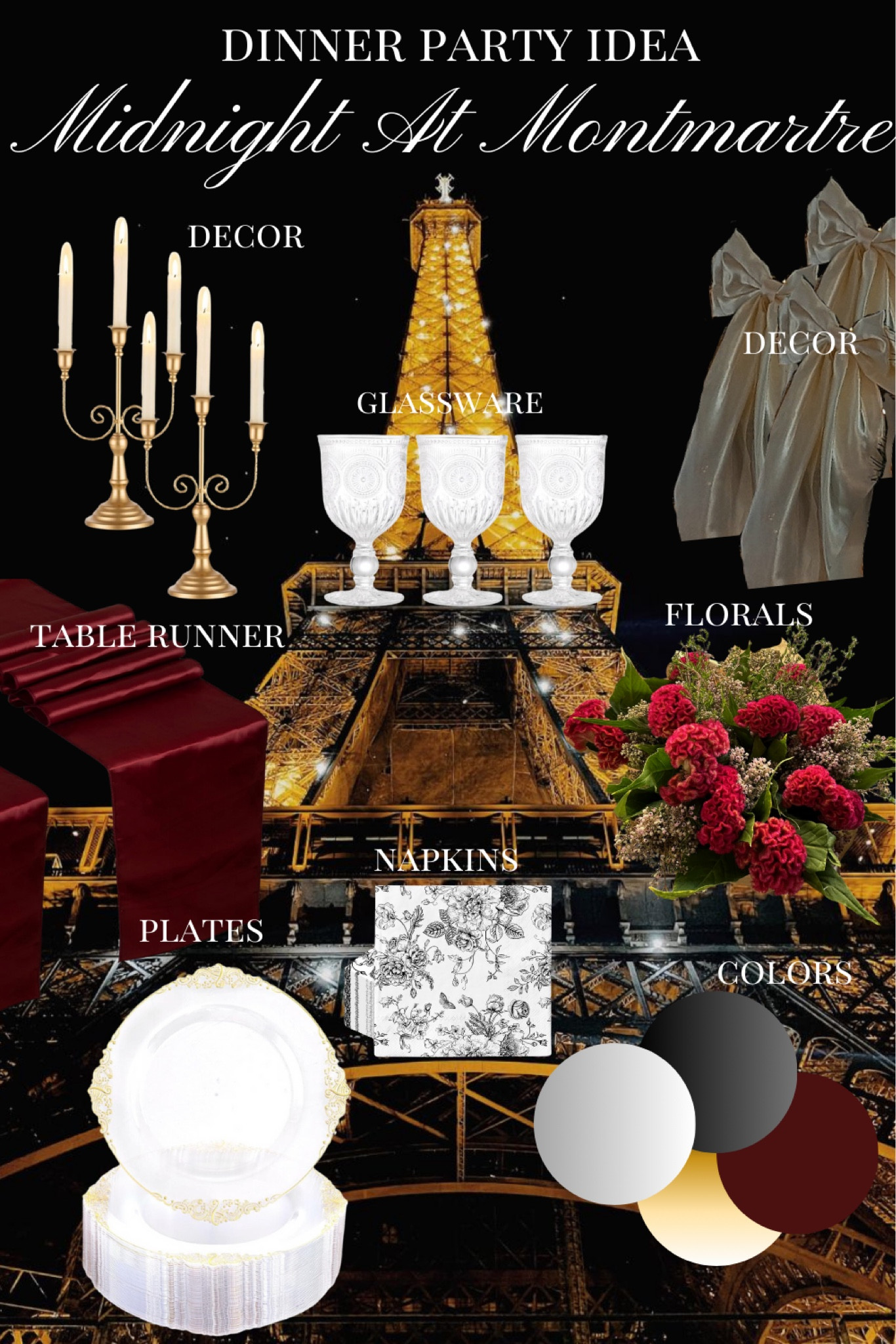 A Parisian themed dinner party is so trendy!! I’ll definitely be planning one this year. 

Dinner party
Dinner party ideas
Dinner party themes
Parisian theme
Table scape
Table setting
Dinner party decor
Dinner party inspo
Dinner party menu 
Dinner party menu ideas
Dinner party ideas for adults
Dinner party table setting
Dinner party photo ideas 

#LTKParties #LTKSeasonal
