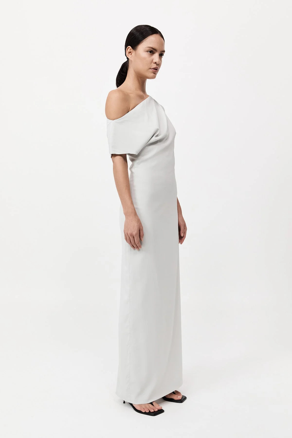 Asymmetric Off Shoulder Dress - Sliver | St. Agni (US, UK, EU)