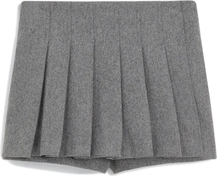 MANGO Pleated Wool Blend Miniskort | Nordstrom | Nordstrom