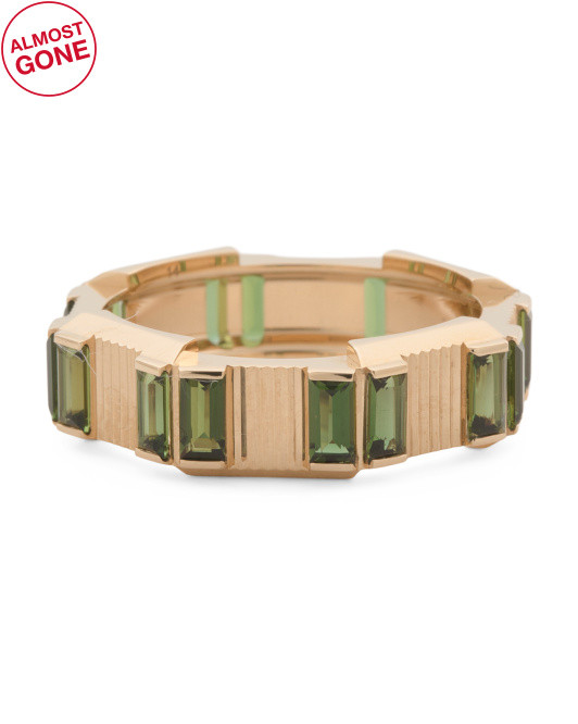 Made In Italy 18kt Gold Tourmaline Link To Love Ring | TJ Maxx