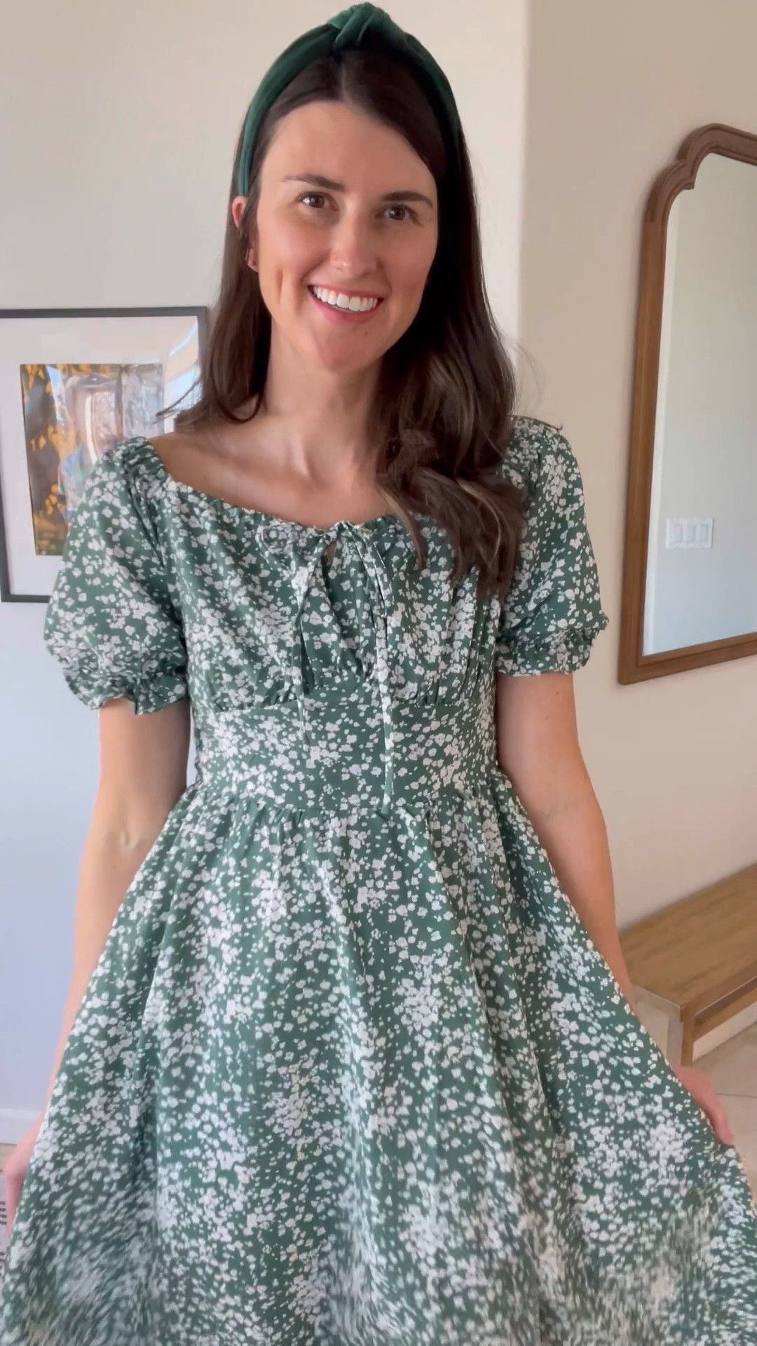The sweetest little green and white floral off the shoulder dress. 

#LTKSpringSale #LTKFindsUnder50 #LTKOver40