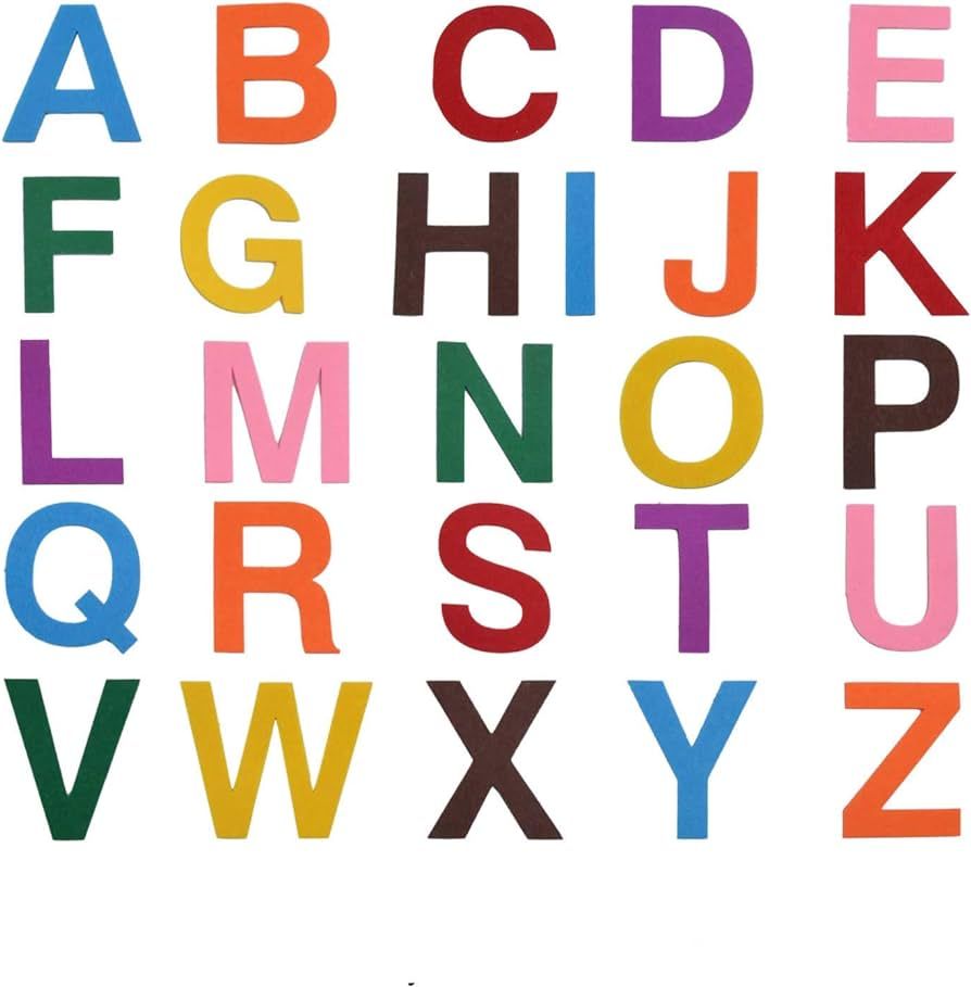 6.5cm Felt Letter Stickers, 52 Pieces Self-Adhesive Foam Letters Felt Alphabet Stickers A-Z for K... | Amazon (US)