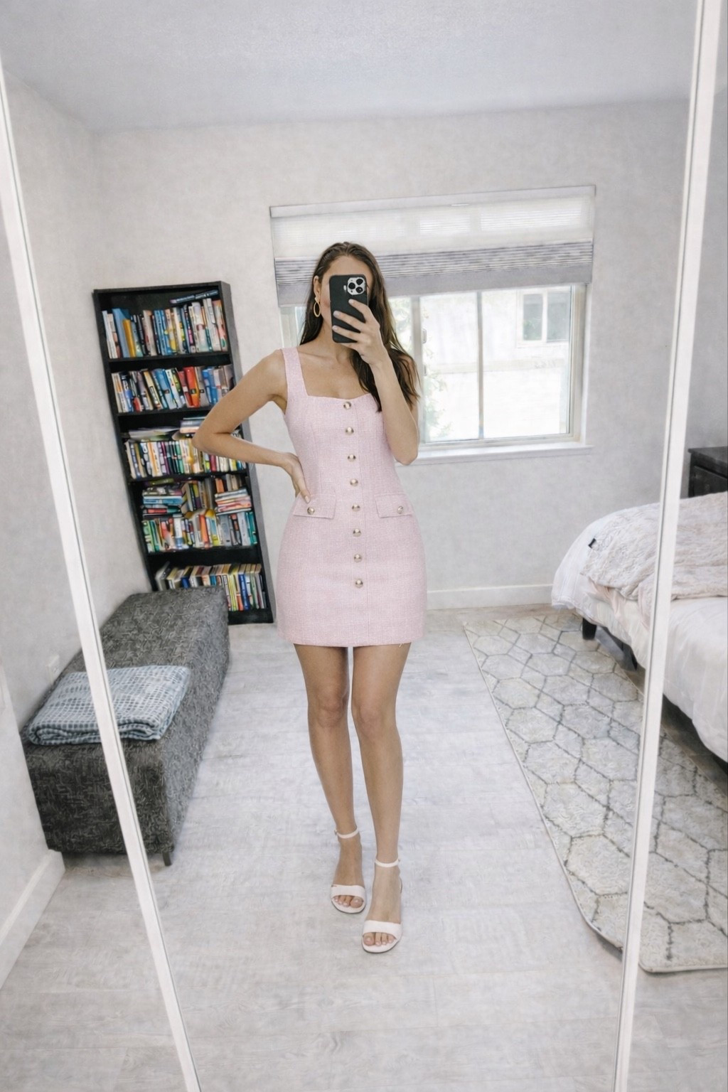Light pink tweed dress from revolve! 

#LTKMidsize #LTKSaleAlert #LTKPetite