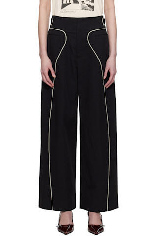Black Orbit Wide Trousers | SSENSE