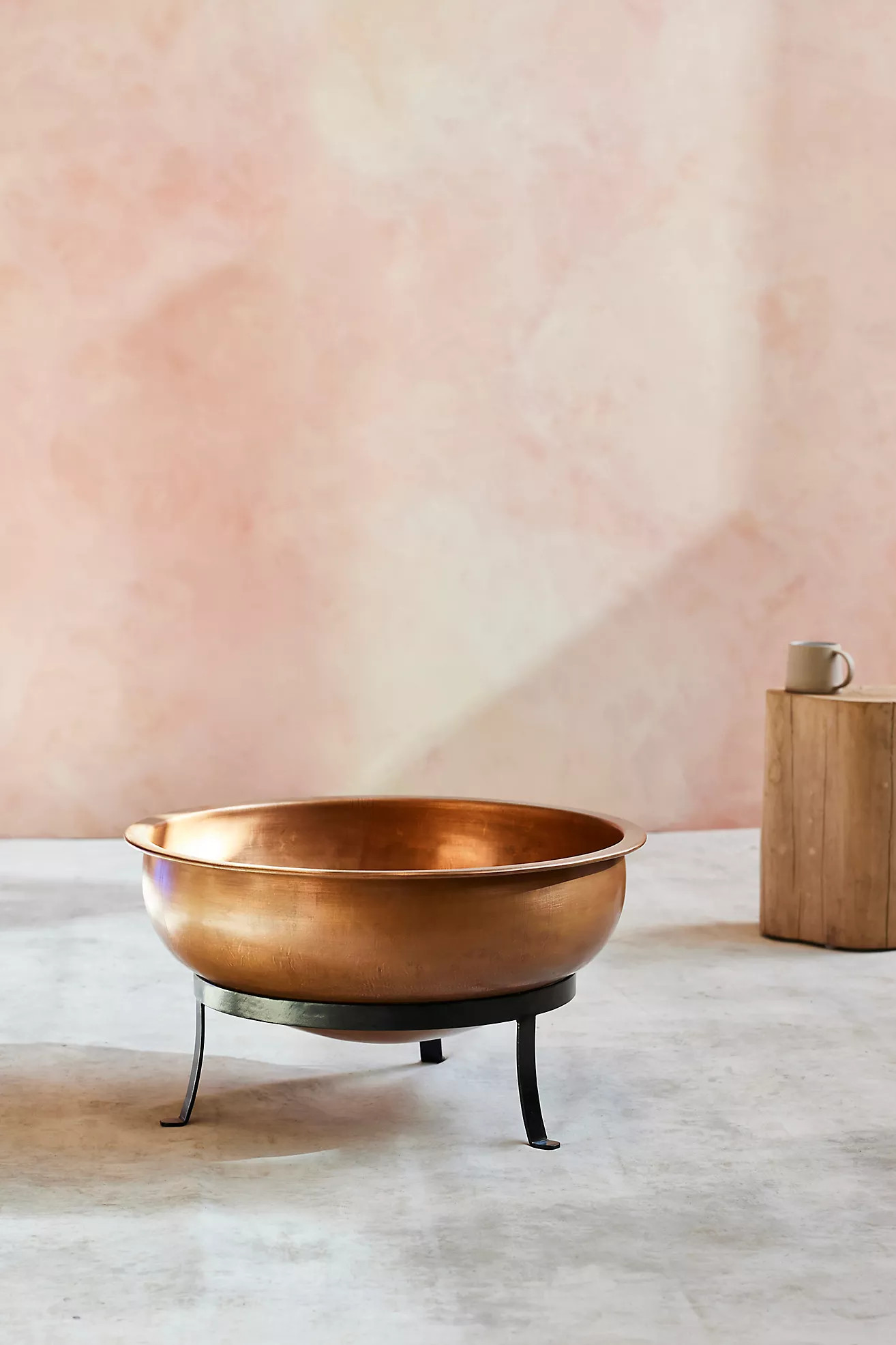 Copper Pedastal Bowl Fire Pit | Anthropologie (US)