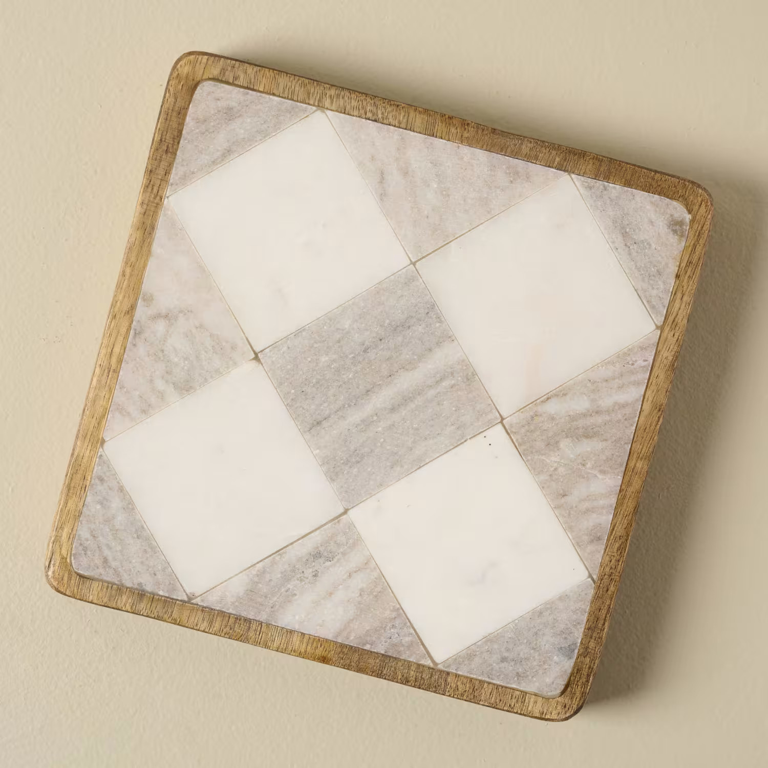 Everett Checkered Marble Trivet | Magnolia