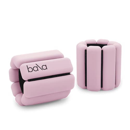 Bala Bangles - Set of 2 (1lb Each) | Adjustable Wearable Wrist & Ankle Weights | Yoga, Dance, Barre, Pilates, Cardio, Aerobics, Walking | Blush Pink | Amazon (US)