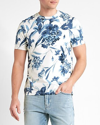 Floral Moisture-Wicking Performance T-Shirt | Express