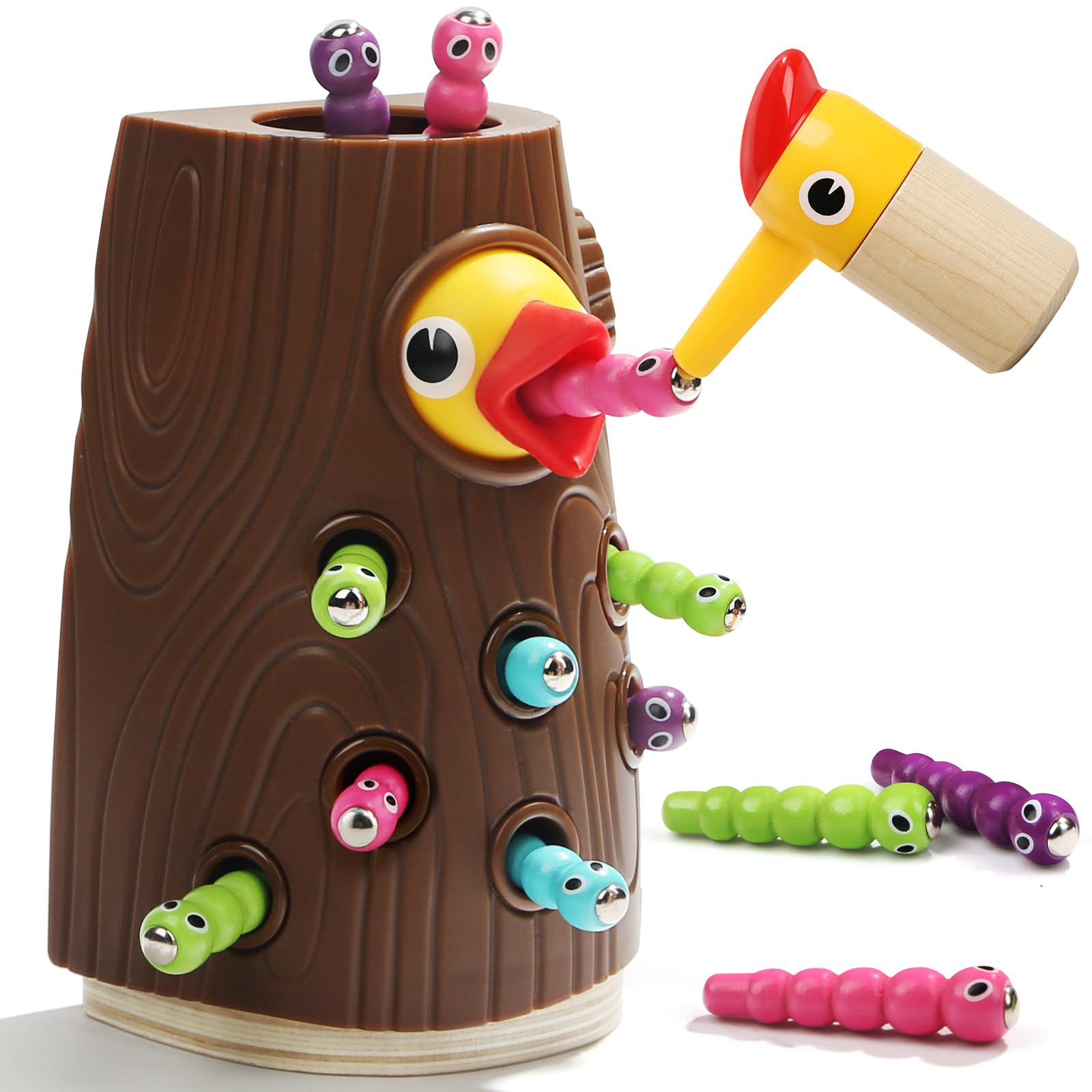 TOP BRIGHT Montessori Toys for 2 Year Old - Magnetic Bird Feeding Games for 2 Year Olds, Learning... | Amazon (US)