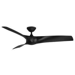Modern Forms Zephyr 62 in. Indoor/Outdoor Matte Black 3-Blade Smart Ceiling Fan with LED Light Ki... | The Home Depot