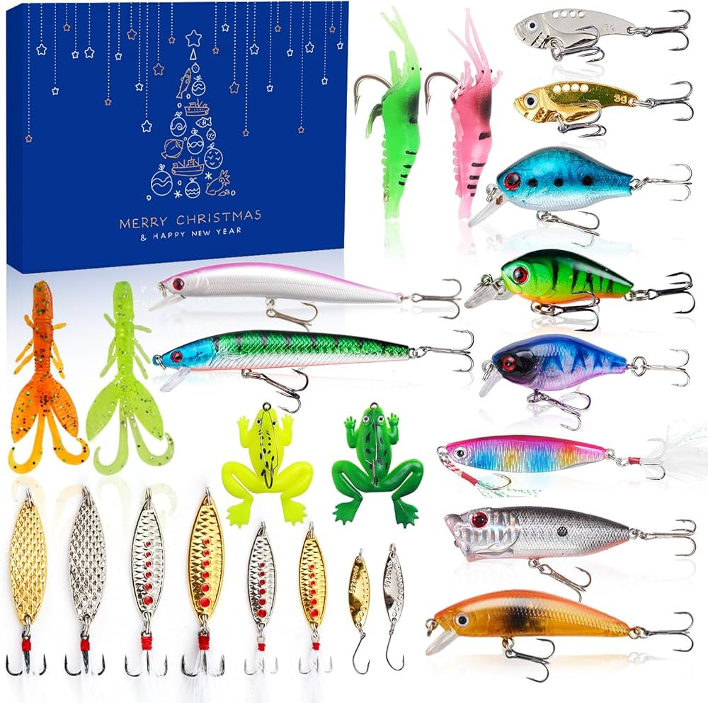Amazon.com: Fishing Advent Calendar 2023 Adult Men Teen Boys, Fishing Lure Advent Calendarfor Fre... | Amazon (US)