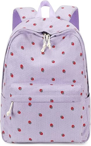 School Backpack for Teen Girls Bookbags Elementary High School Corduroy Laptop Bags Women Travel ... | Amazon (US)