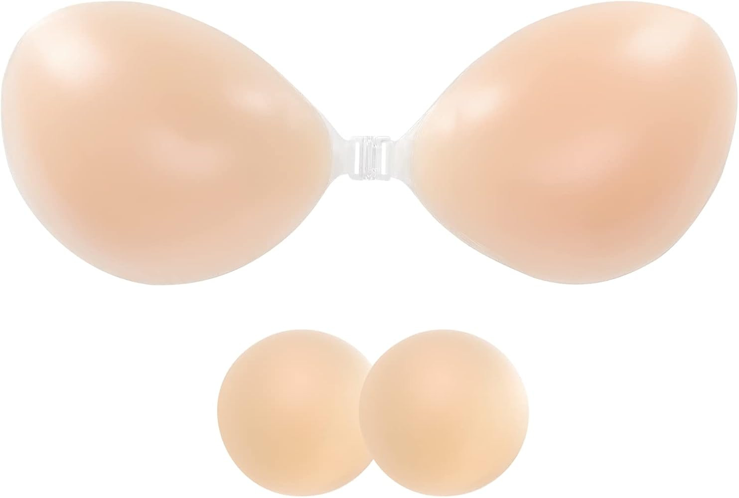 Adhesive Bra Invisible Silicone Bra Push Up Sticky Bra Strapless Womens Bras | Amazon (US)