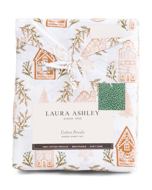 Gingerbread Cotton Sheet Set | TJ Maxx