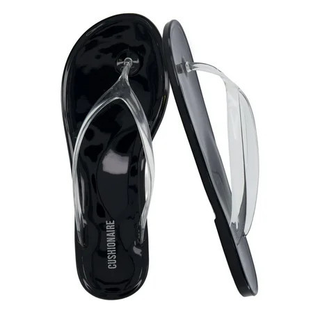 Cushionaire Splash Jelly Flip Flops for Women With Flexible Sole, Soft Footbed Summer Sandals for Women | Walmart (US)