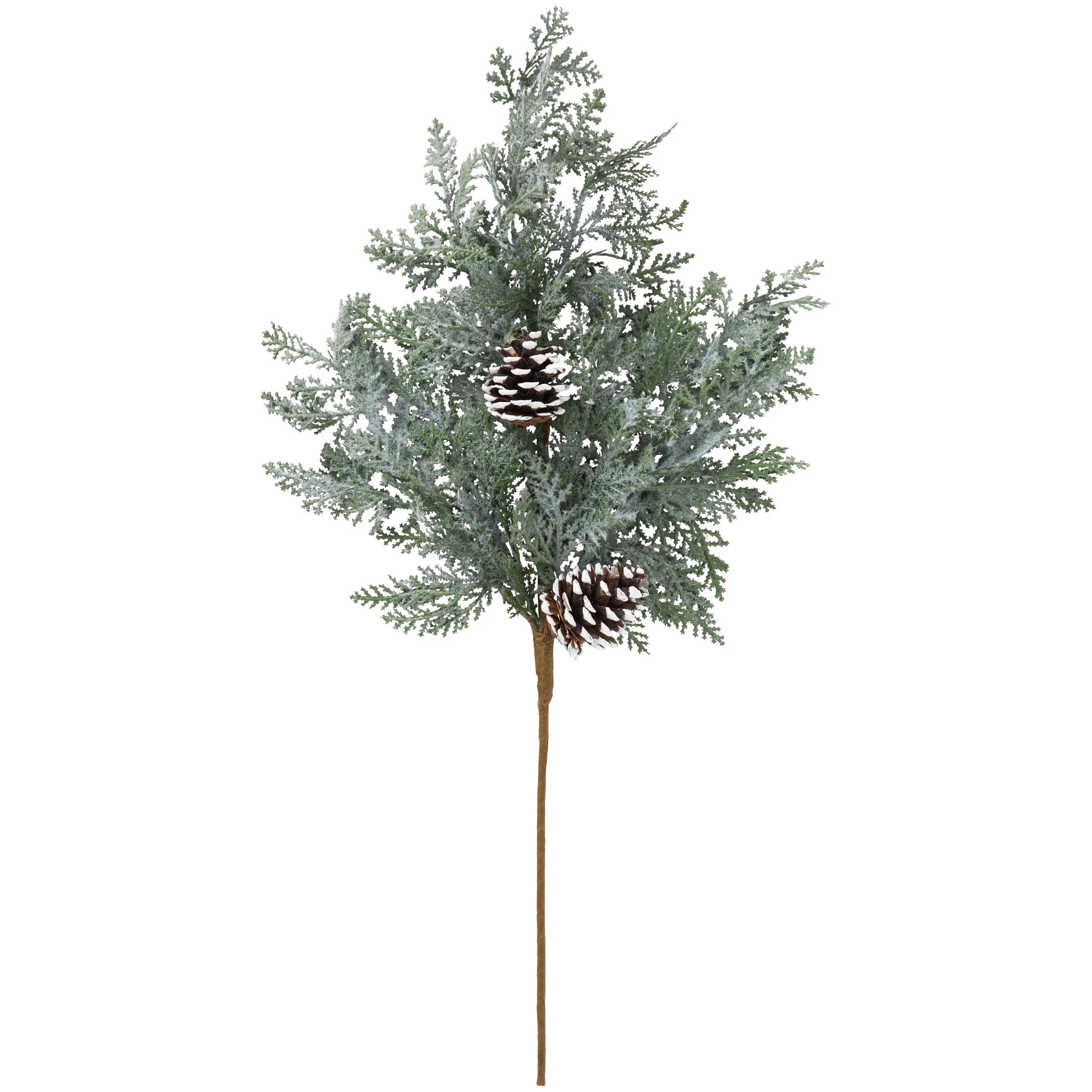 Soft Touch Frosted Greenery with Red Berries Christmas Pick, 24 in, by My Texas House | Walmart (US)