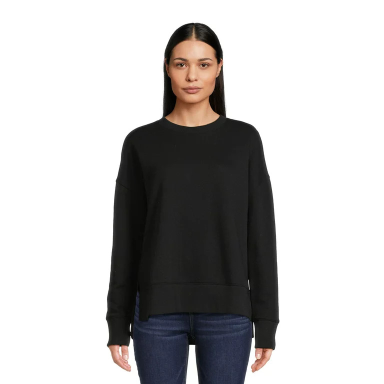 Time and Tru Women's High Low Pullover Sweatshirt, Sizes S-3XL | Walmart (US)