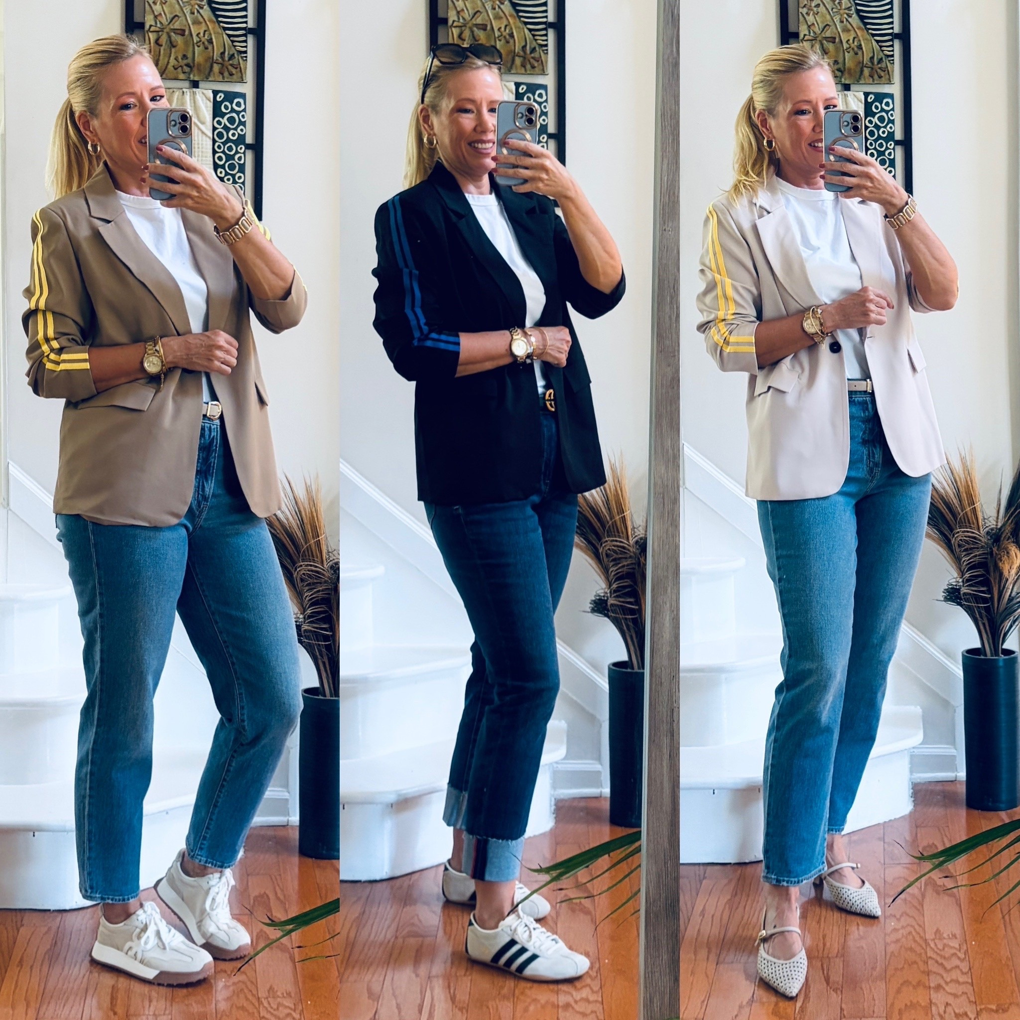 Which blazer should I keep? 1-2-3?

#LTKdayinmylife #LTKgrwm #LTKOver40