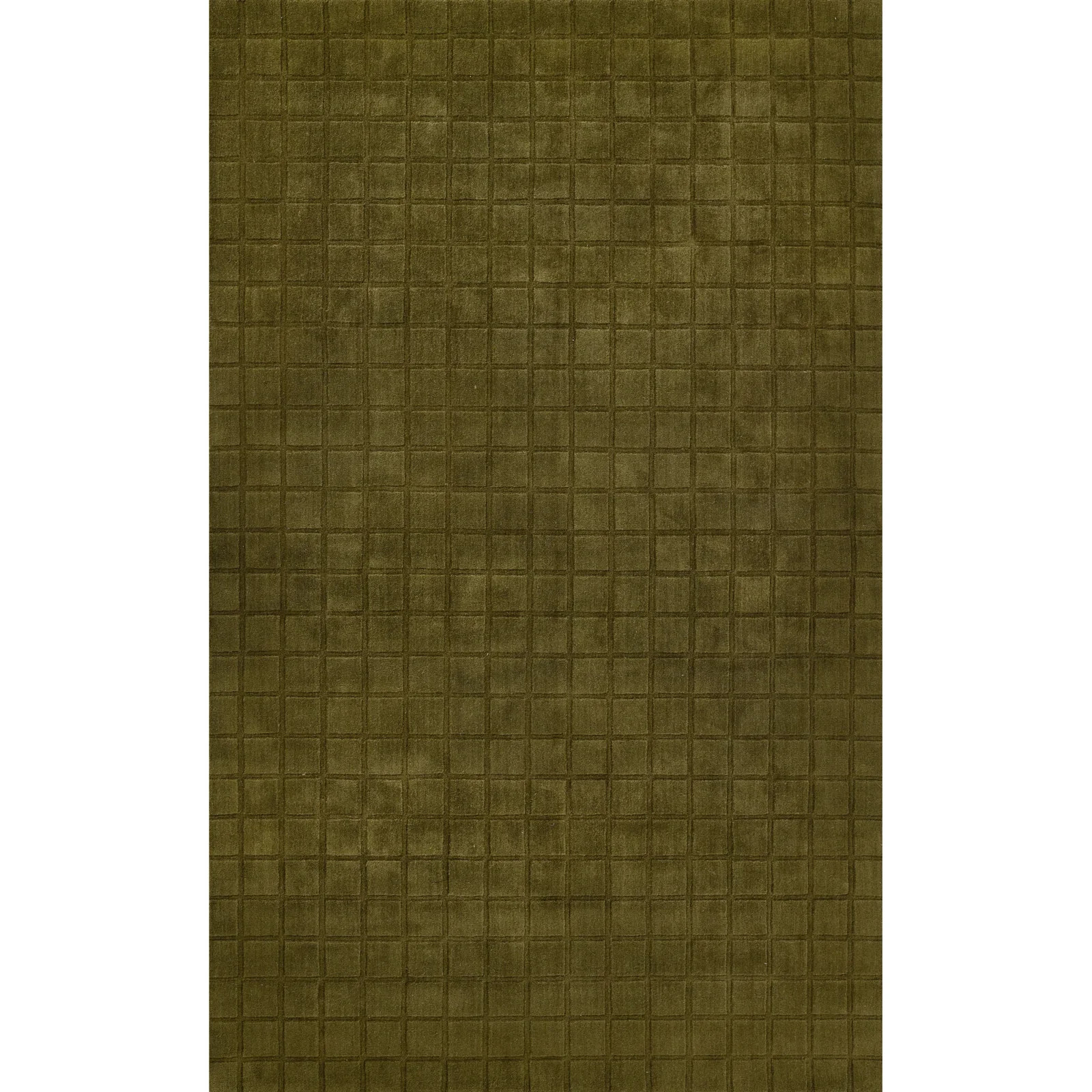 AllModern Contour Hand Loomed Wool Geometric Green Area Rug | AllModern