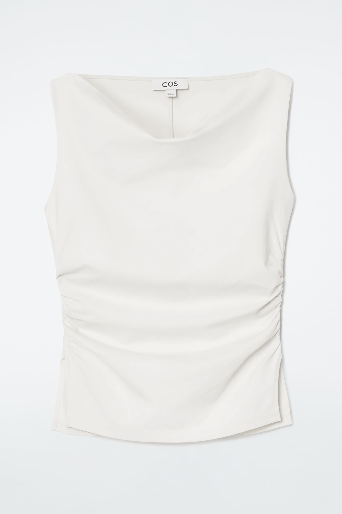 COWL-NECK GATHERED SLEEVELESS TOP | COS UK
