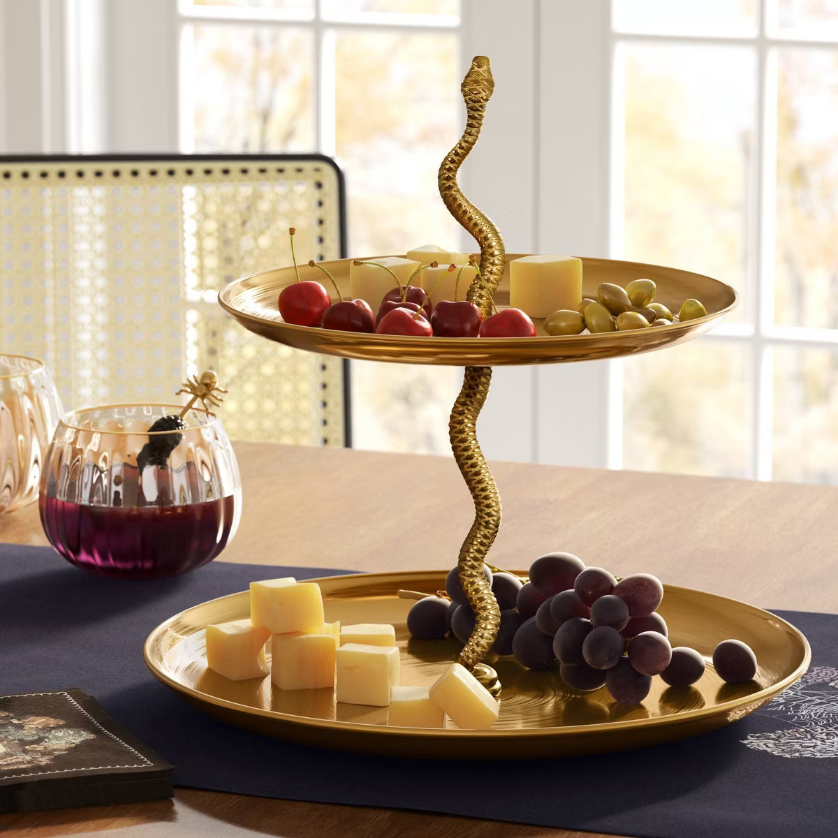 Snake Tiered Divided Server Gold - Threshold™ | Target