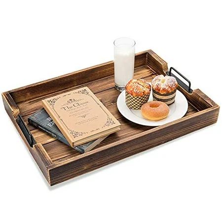 Farmhouse Decor Serving Tray Tv Tray Decorative Tray wood tray - Wooden Serving tray for breakfast,  | Walmart (US)