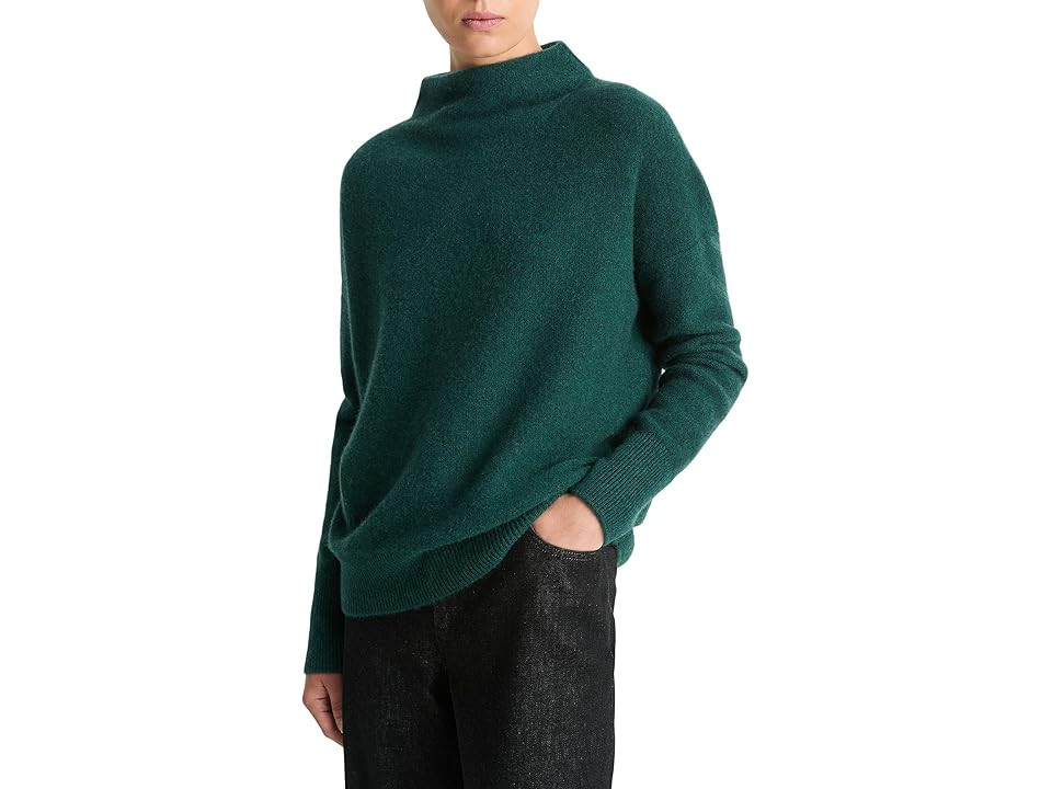 Vince Boiled Funnel Neck Pullover Women's Clothing Heather Jade Lake : XS, Cashmere | Zappos