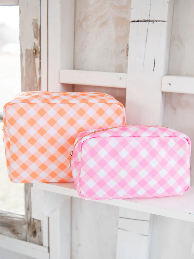 Gingham Cosmetic Bags - Southern Made | Shop Southern Made & Southern Made Tees
