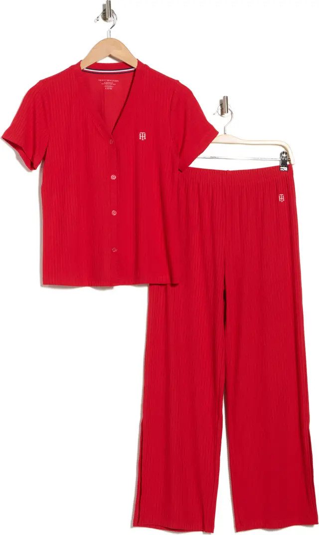 Tommy Hilfiger Ribbed Long Pajamas | Nordstromrack | Nordstrom Rack