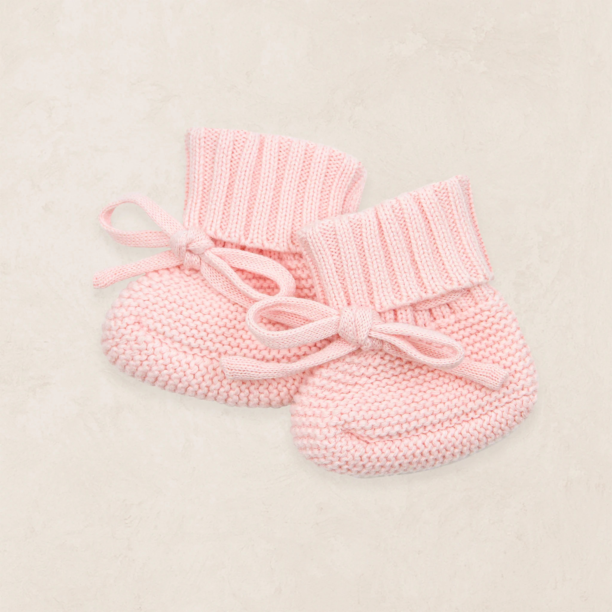 Knit Booties - Blush | Lou Lou & Company