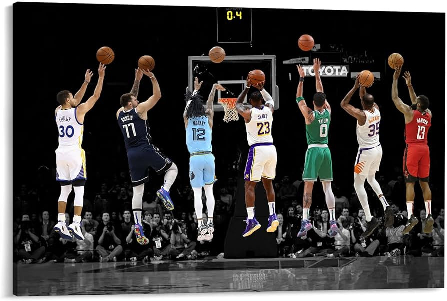 Basketball Player Poster Stephen Curry Canvas Wall Art Painting Posters Living Room Boy Bedroom O... | Amazon (US)