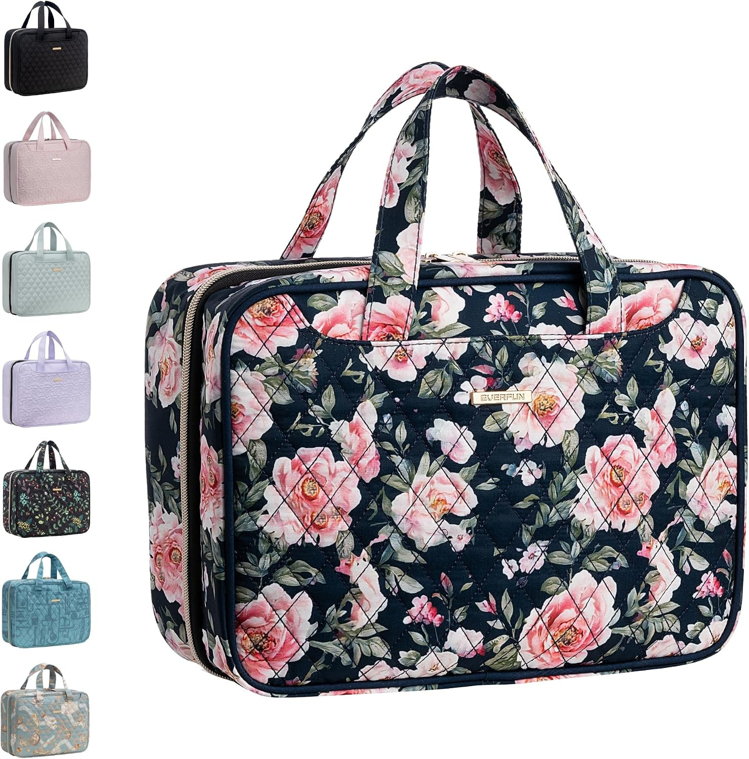 Everfun Hanging Travel Toiletry Bag Women, Leakproof Wet Dry Compartments | Amazon (US)