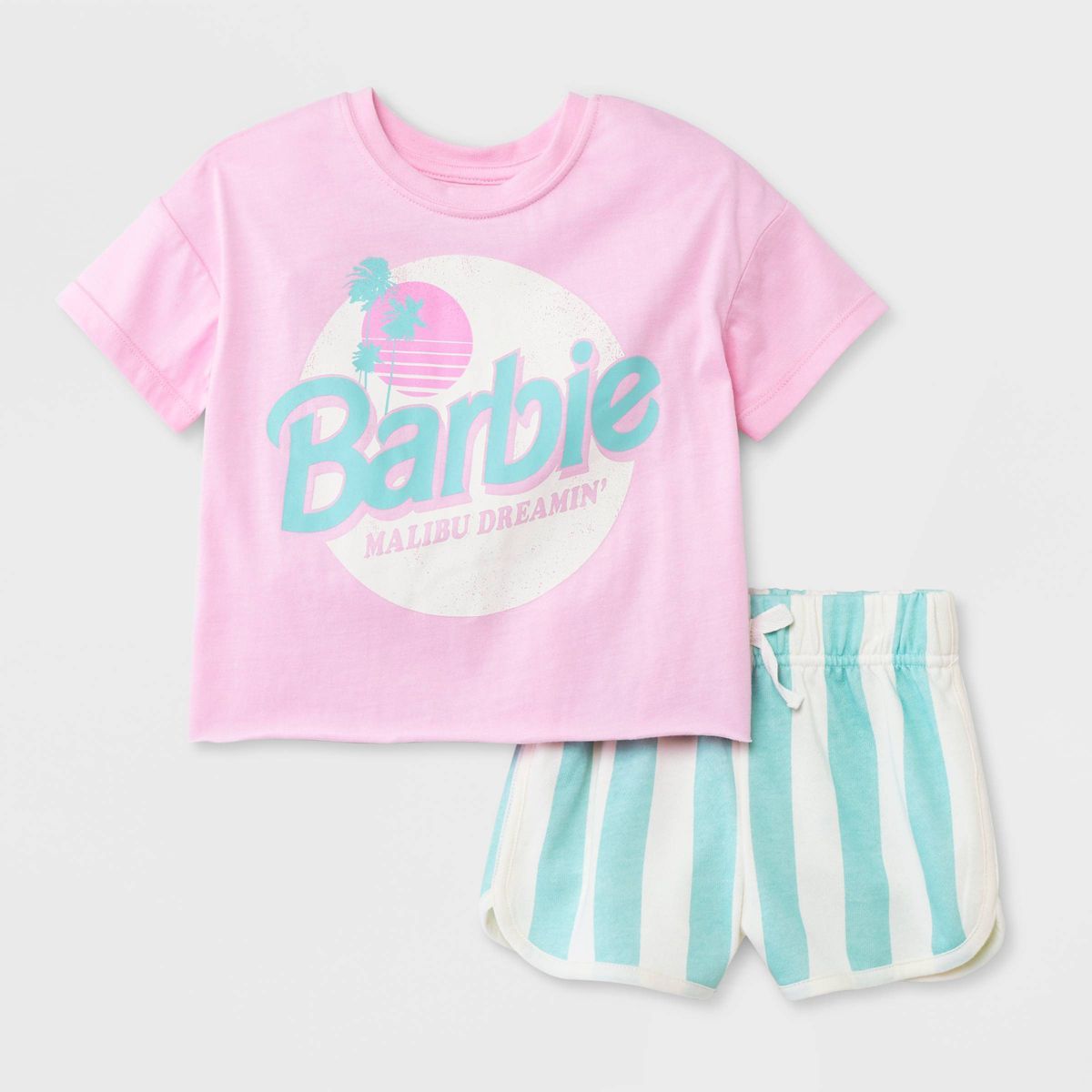 Toddler Girls' Barbie Top and Bottom Set - Pink 12M | Target
