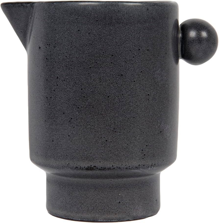 Creative Co-Op Modern Small Stoneware Pitcher or Vase, Charcoal Grey 16 oz. | Amazon (US)