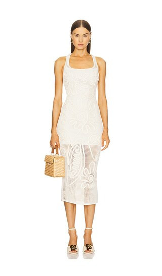 Cult Gaia Nissa Knit Dress in Cream. - size XS | Revolve Clothing (Global)