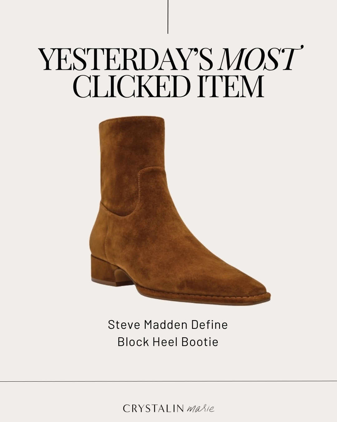 Steve Madden Define Block Heel Bootie. i’m in the 5.5.