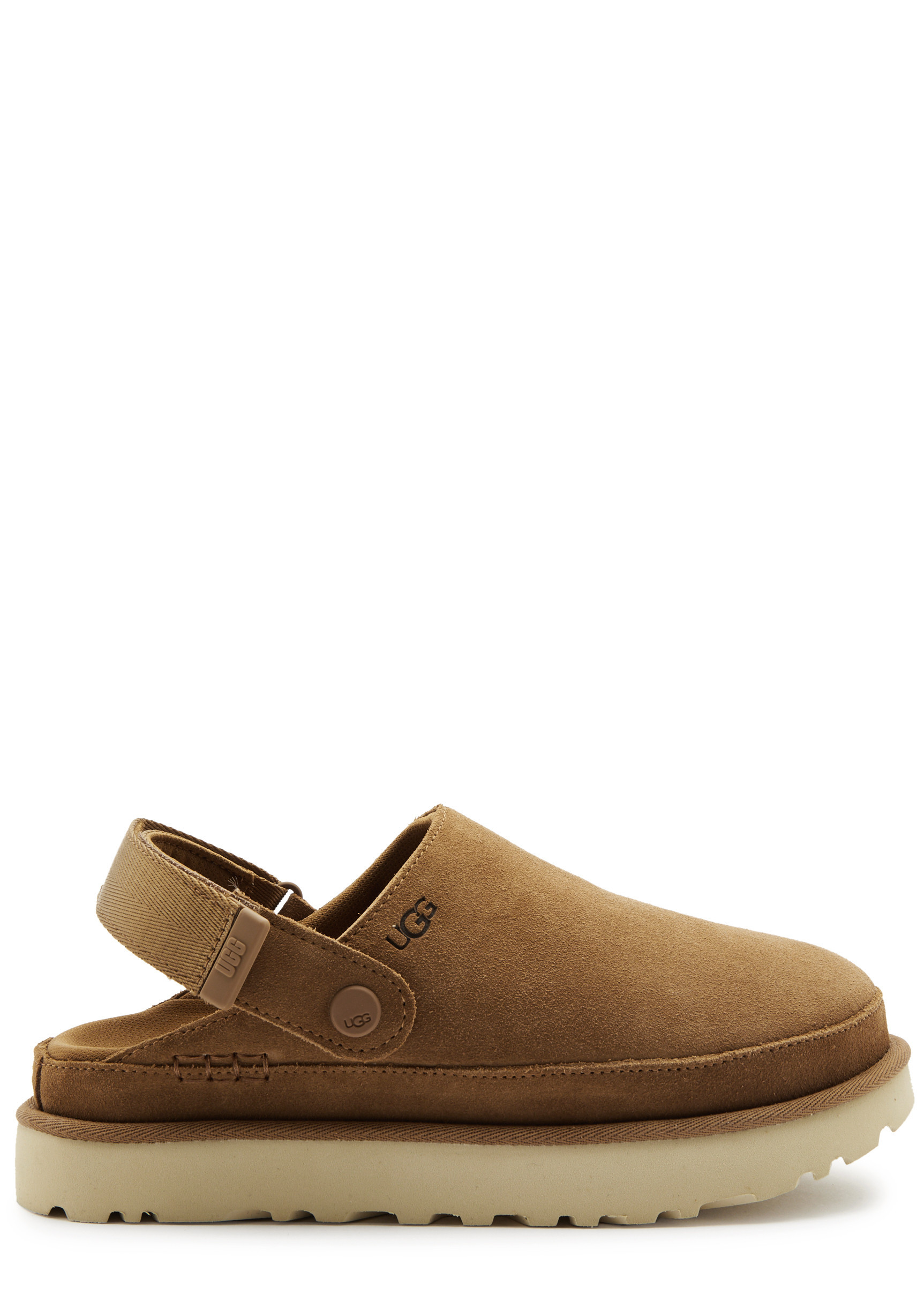 Goldenstar Clog suede sliders | Harvey Nichols