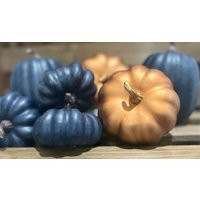 7Pc Blue & Copper Pumpkins Autumn Fall Home Decoration Elegant | Etsy (US)