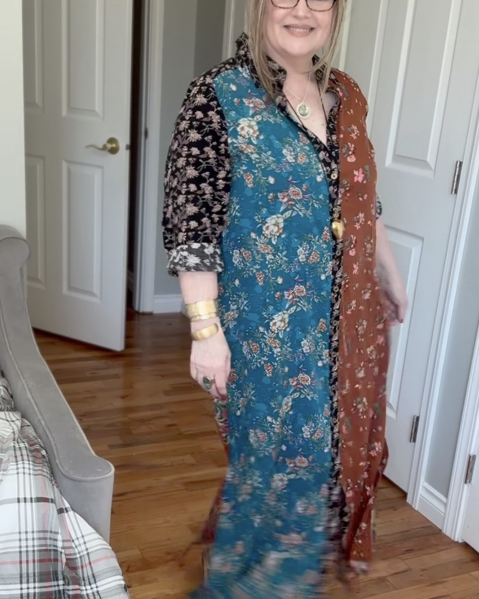 I am 5’2” and yes, it’s long… but I don’t trip over it. 😉 How can you not feel happy in this? It so cool, light and just am in love with it! This is size XL 

#LTKmidsize #LTKSeasonal #LTKtravel