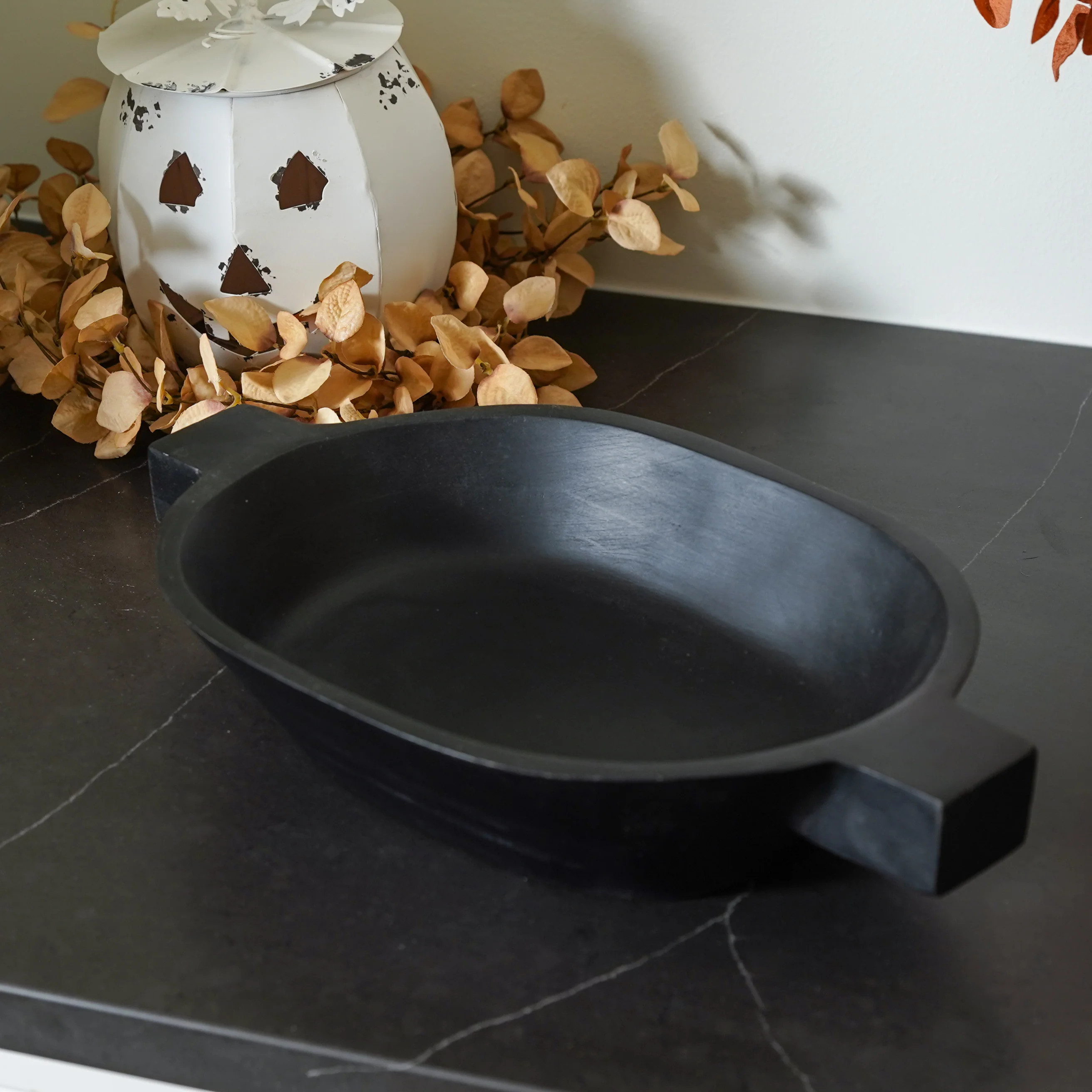 Black Handled Wood Bowl | MJHome