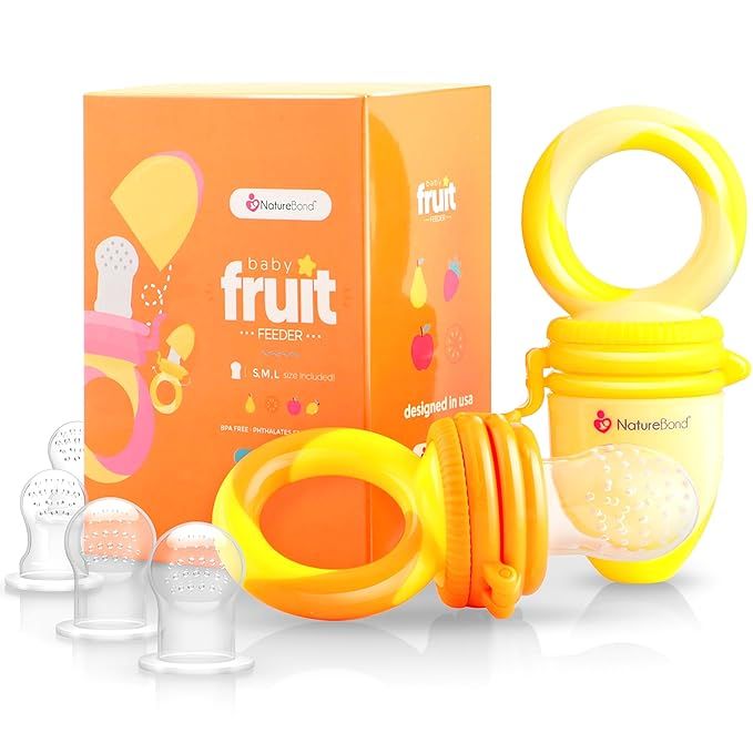 NatureBond Baby Food Feeder/Fruit Feeder Pacifier (2 Pack) - Infant Teething Teether | Includes A... | Amazon (US)