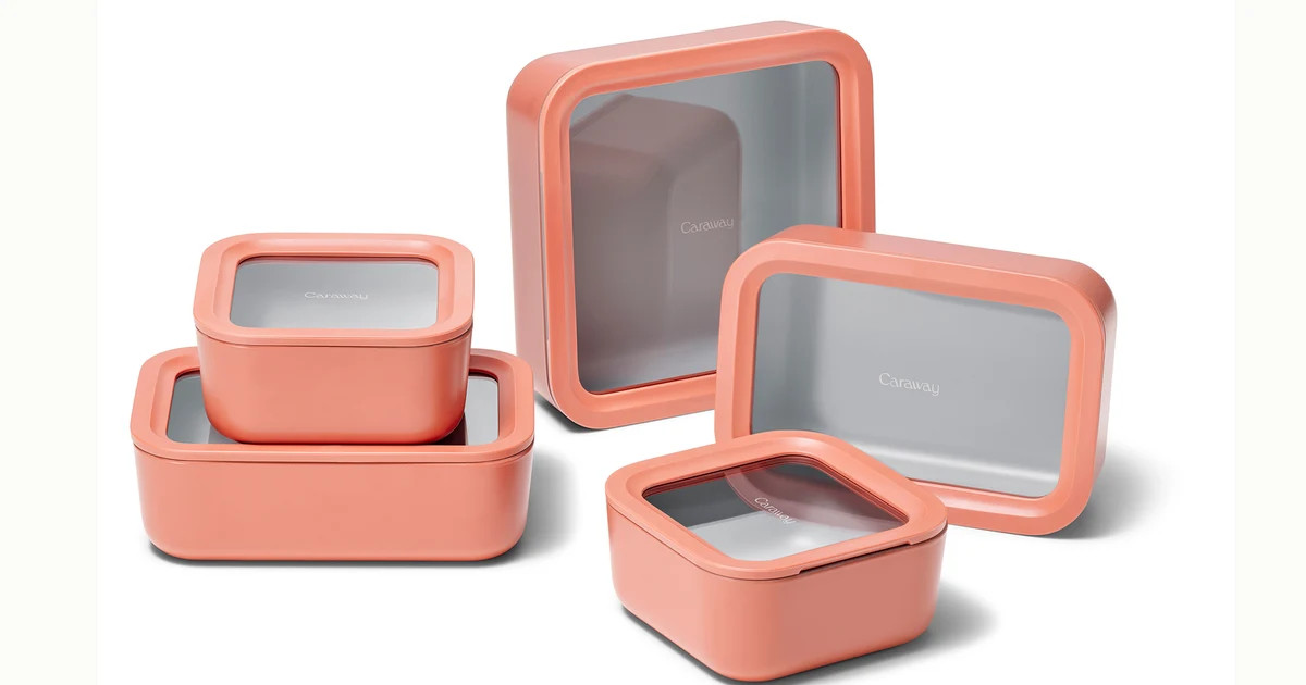 Glass Food Storage Containers with Lids | Caraway | Caraway