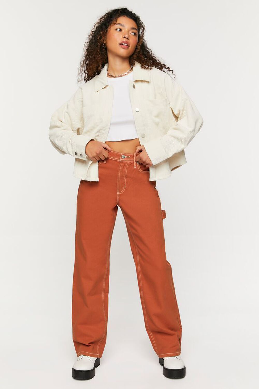 High-Rise Carpenter Dad Jeans | Forever 21 (US)