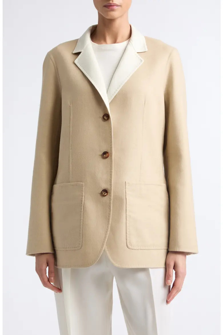 Patch Pocket Reversible Wool & Silk Blazer (Women) | Nordstrom | Nordstrom