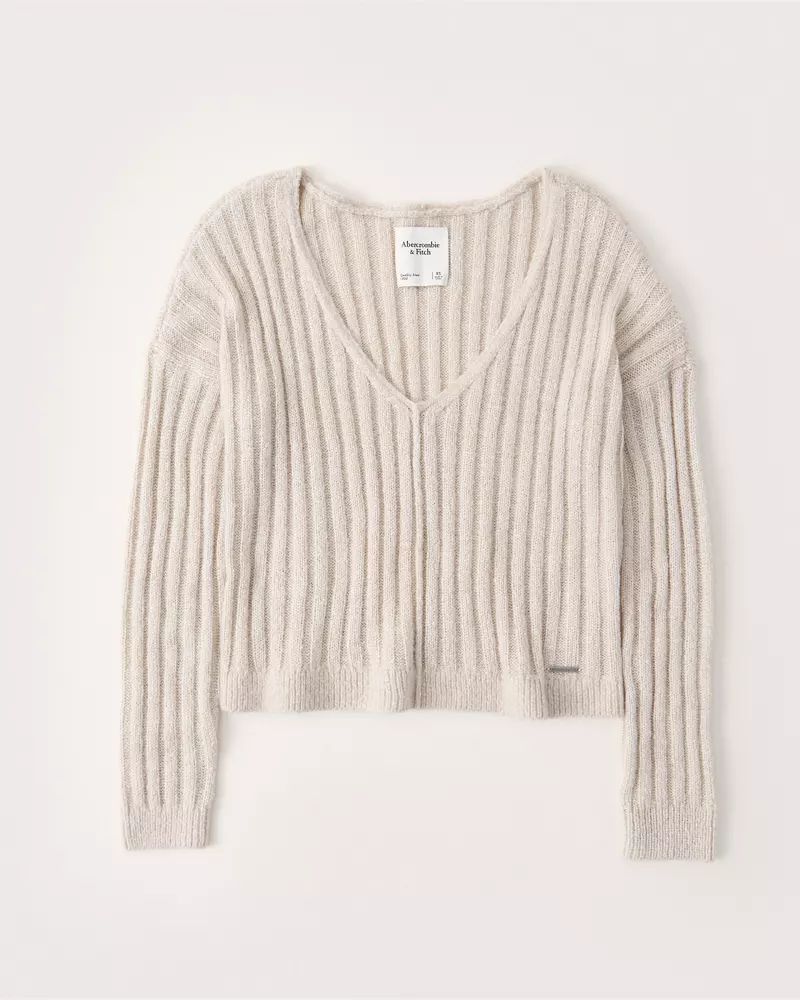 Boxy V-Neck Sweater | Abercrombie & Fitch US & UK