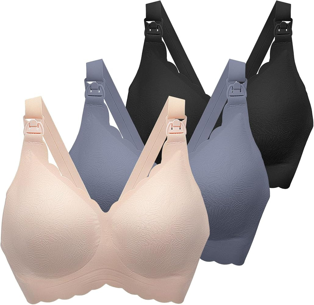 Nursing Bras for Breastfeeding, Seamless Ultra Comfort Maternity Bra, Natural Shape Pregnancy Bra... | Amazon (US)