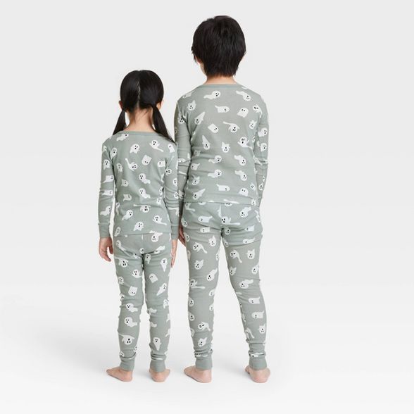 Toddler Halloween Ghost Print Matching Family Pajama Set - Gray | Target